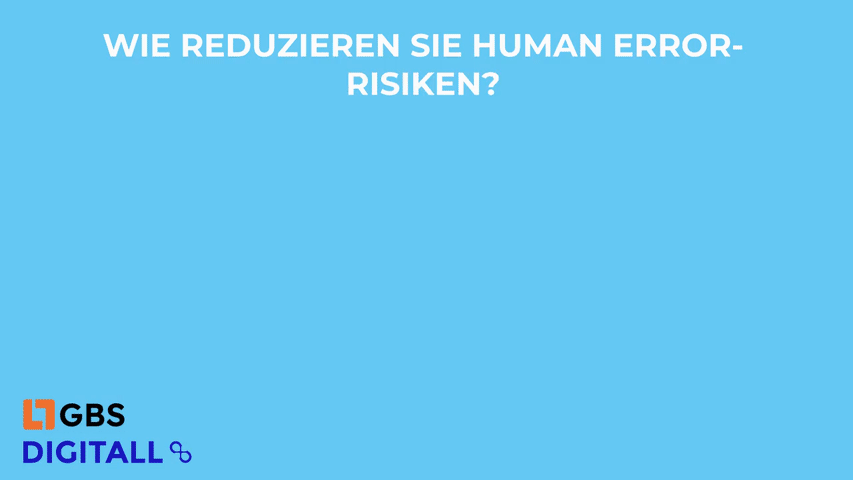 GIF: Wie reduzieren Sie Human Error-Risiken? Training - 46%, Kommunikation 55%, Technologie - 16%, k.A. - 6%